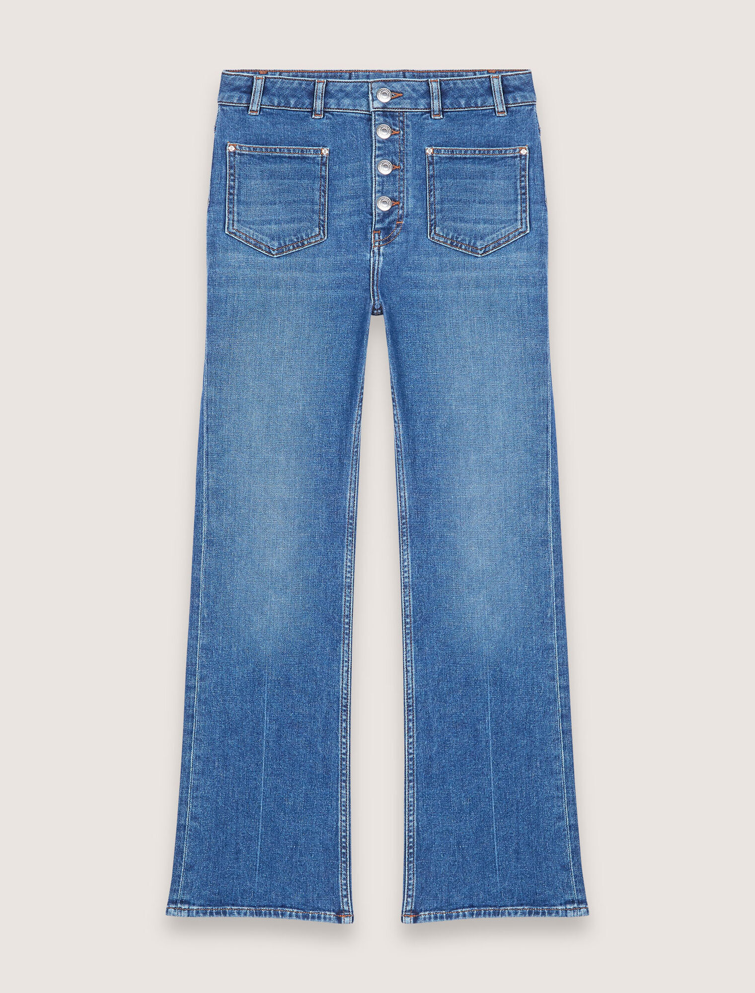 Double-pocket jeans with a slight flare
