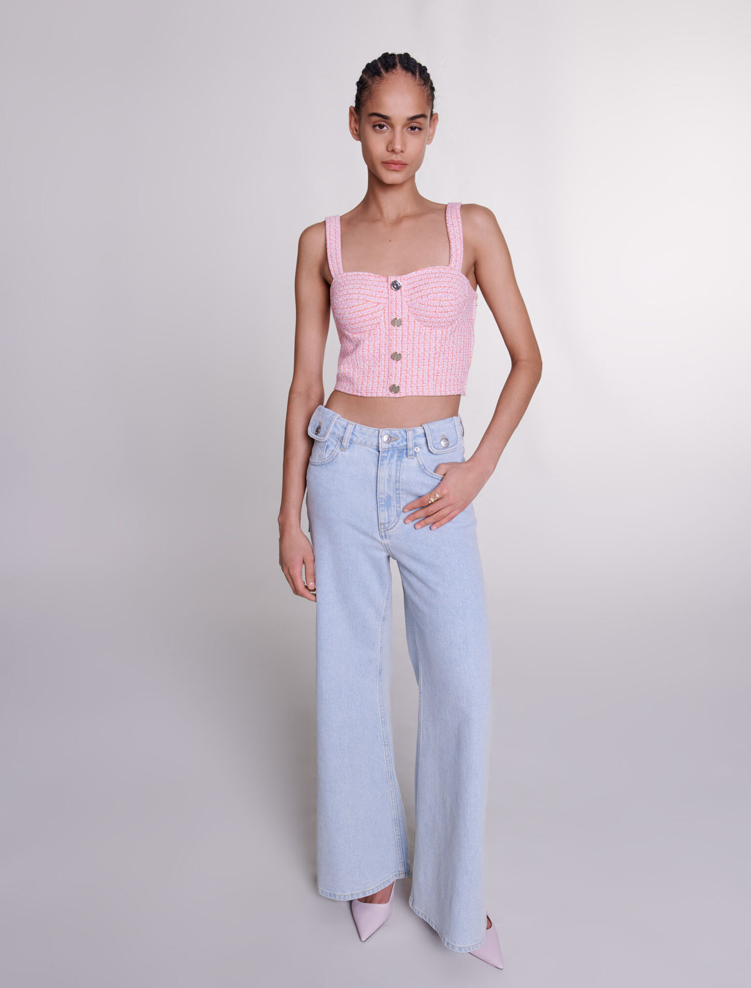 Tweed crop top