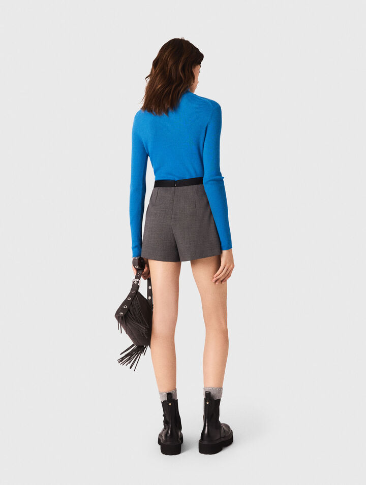 Second-skin sweater with a high neck