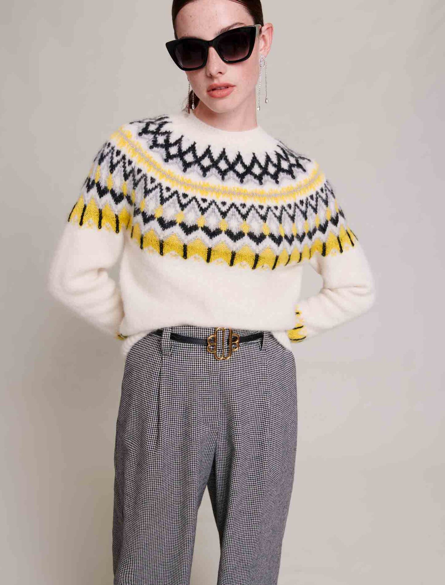Jacquard wool jumper