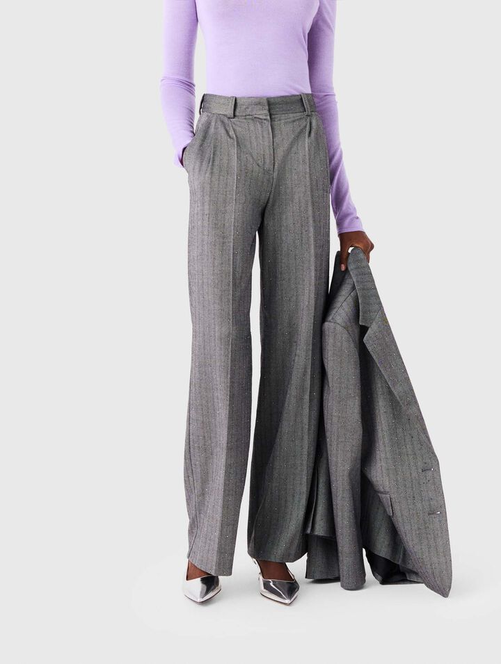 Rhinestone suit trousers