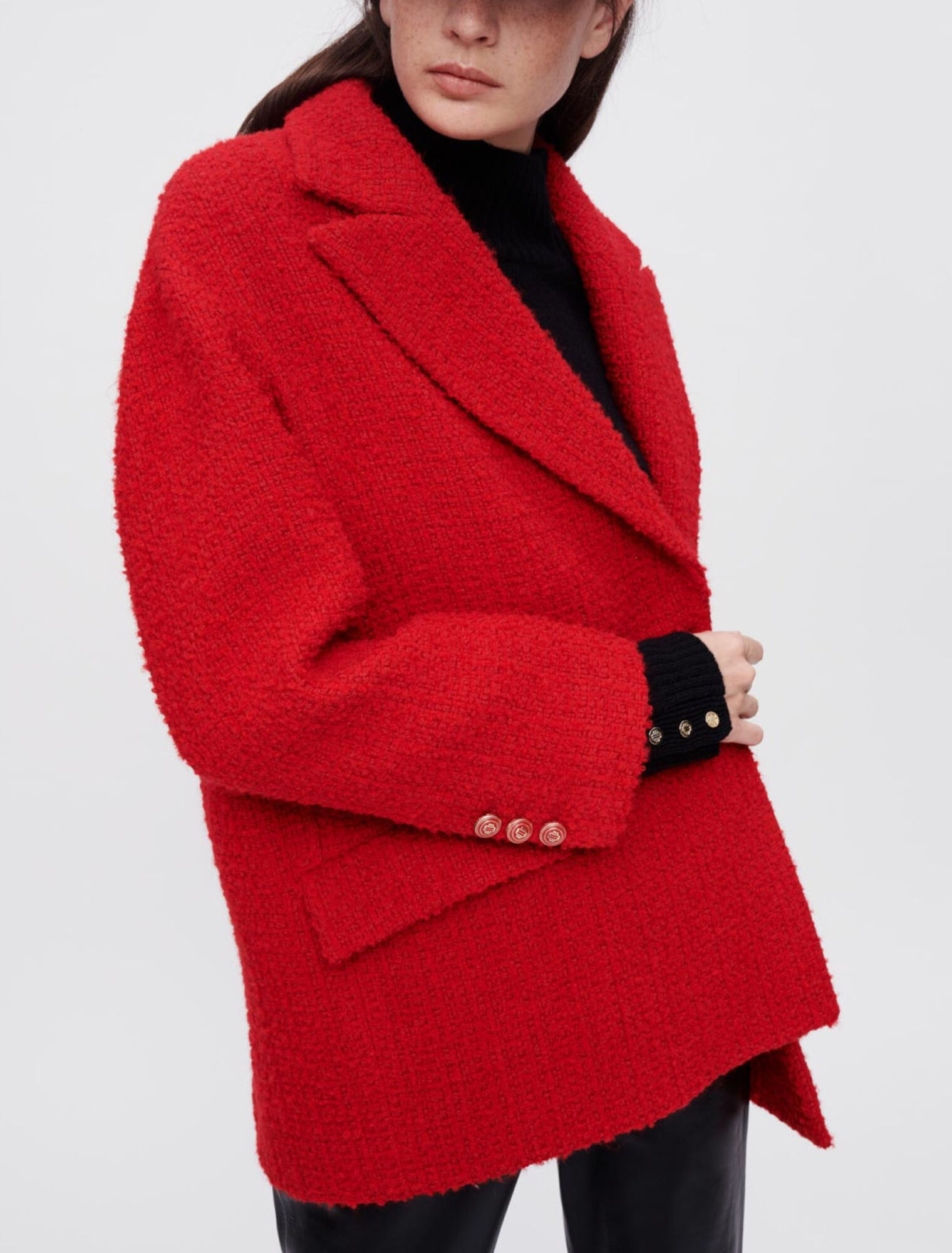 Fancy red tweed coat