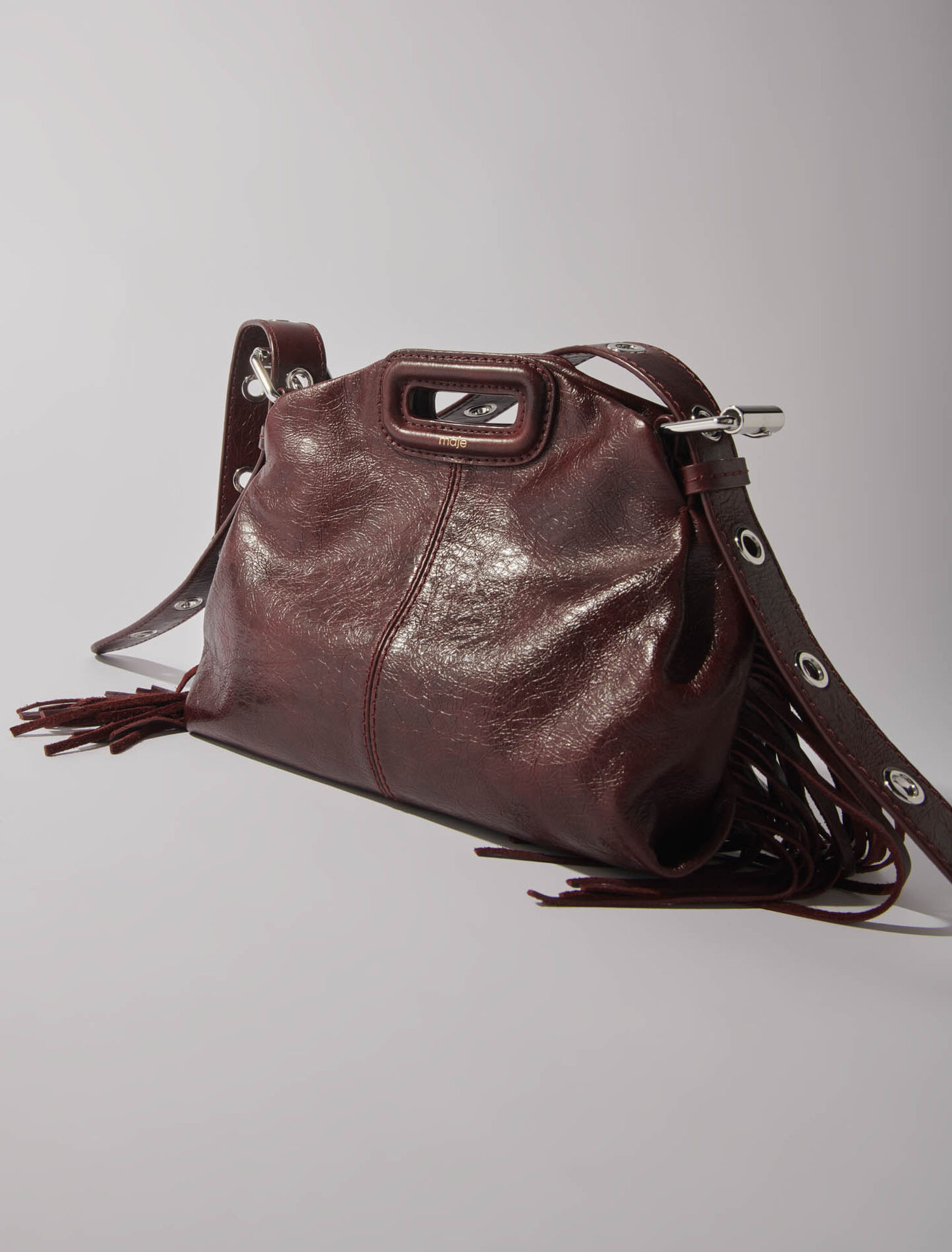 Miss M mini cracked leather bag