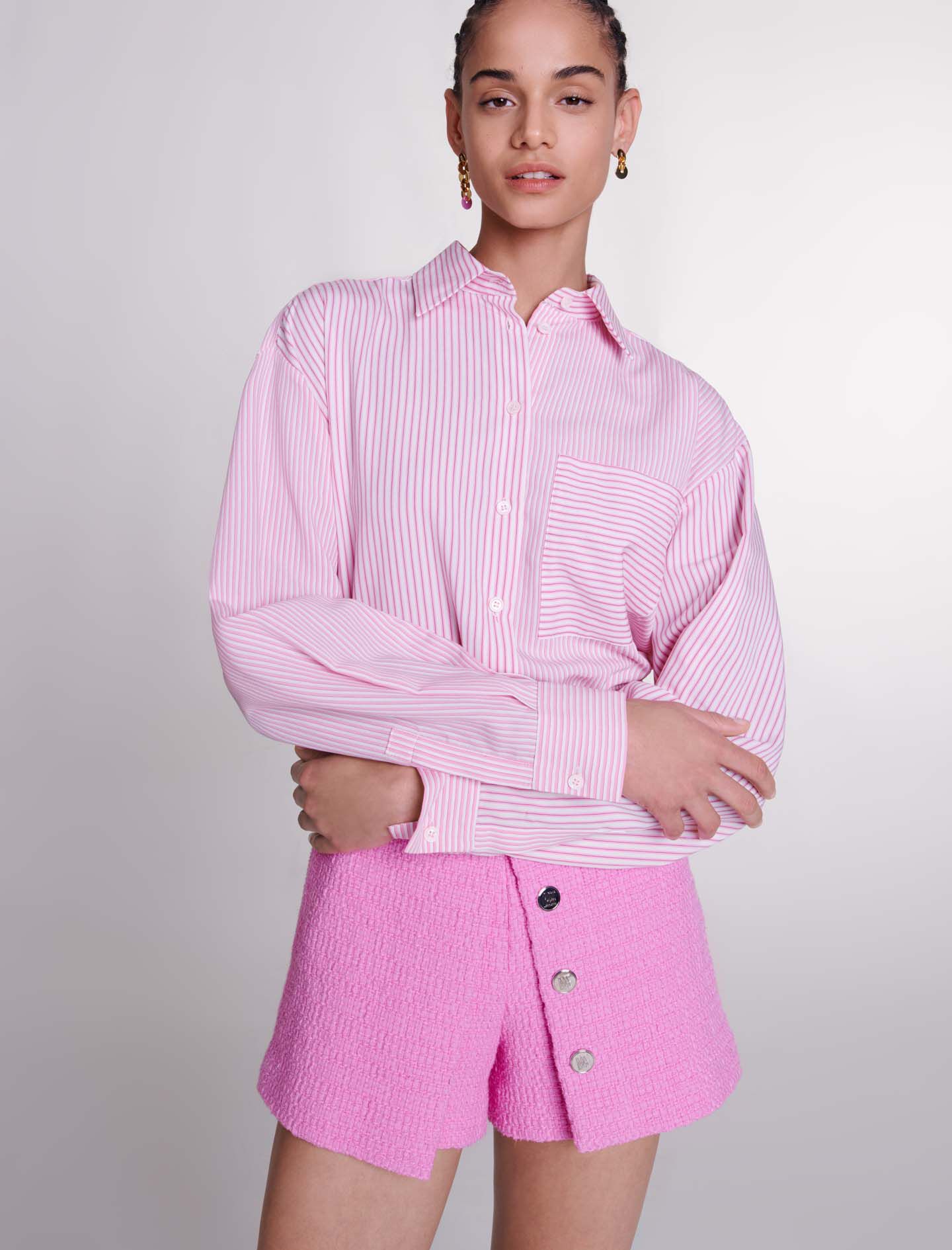 Panelled tweed shorts Panelled tweed shorts