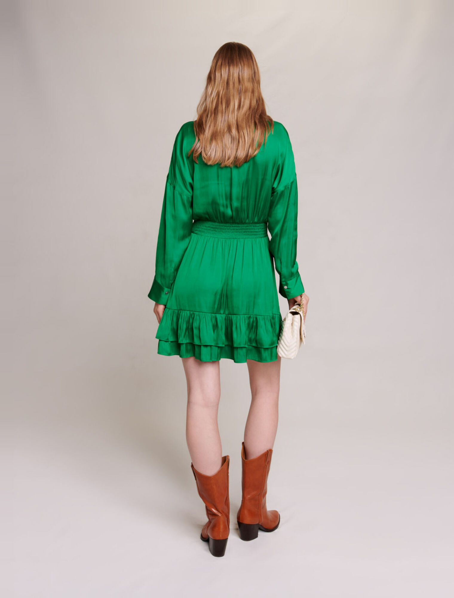 Short satin dress