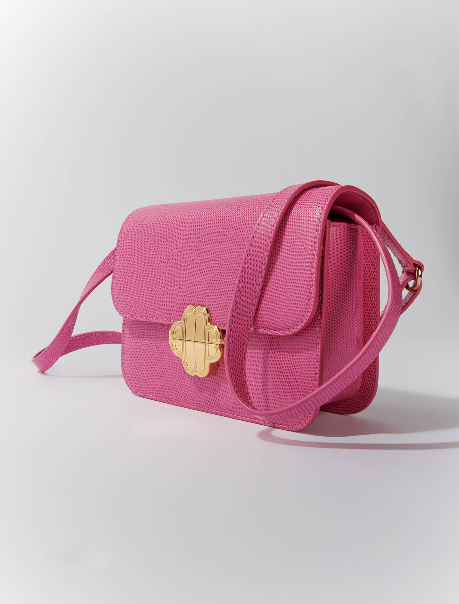 Clover bag in lizard-effect leather