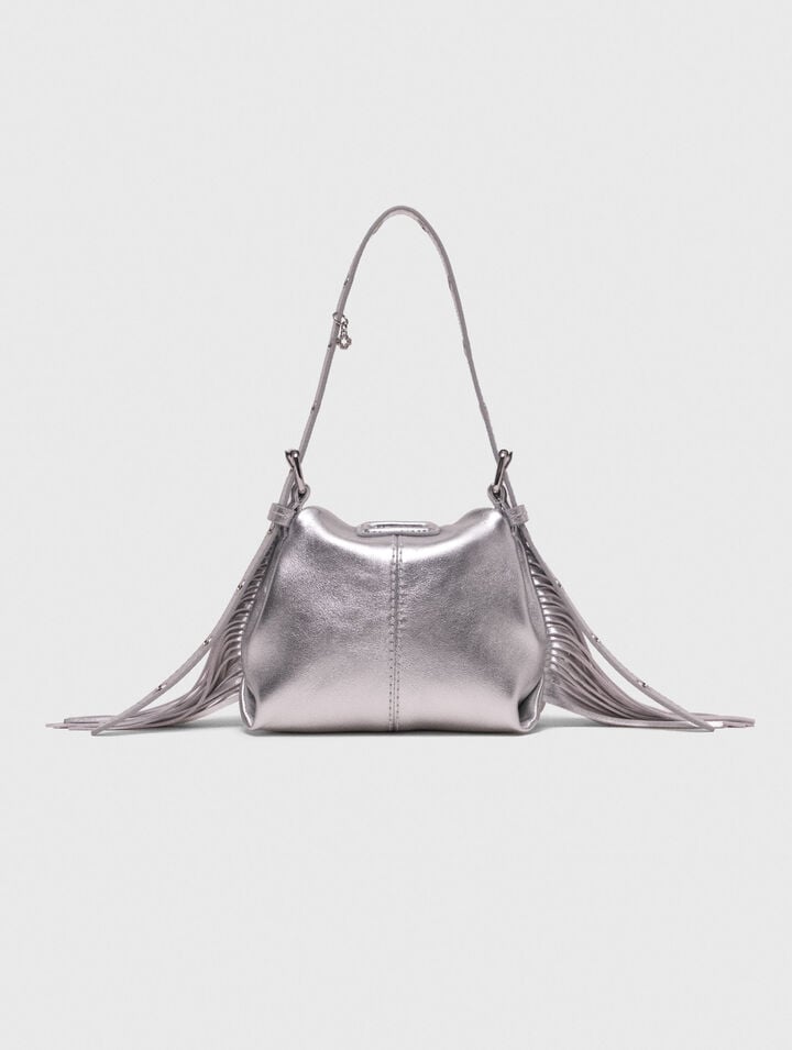 Metallic leather Miss M micro bag