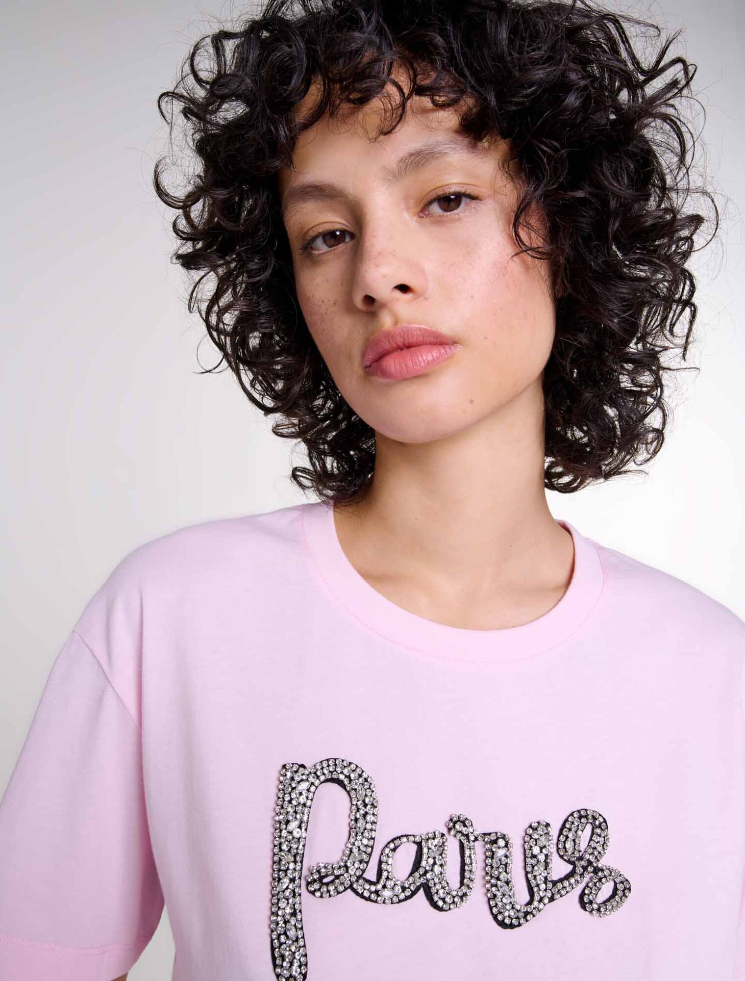 Paris rhinestone T-shirt