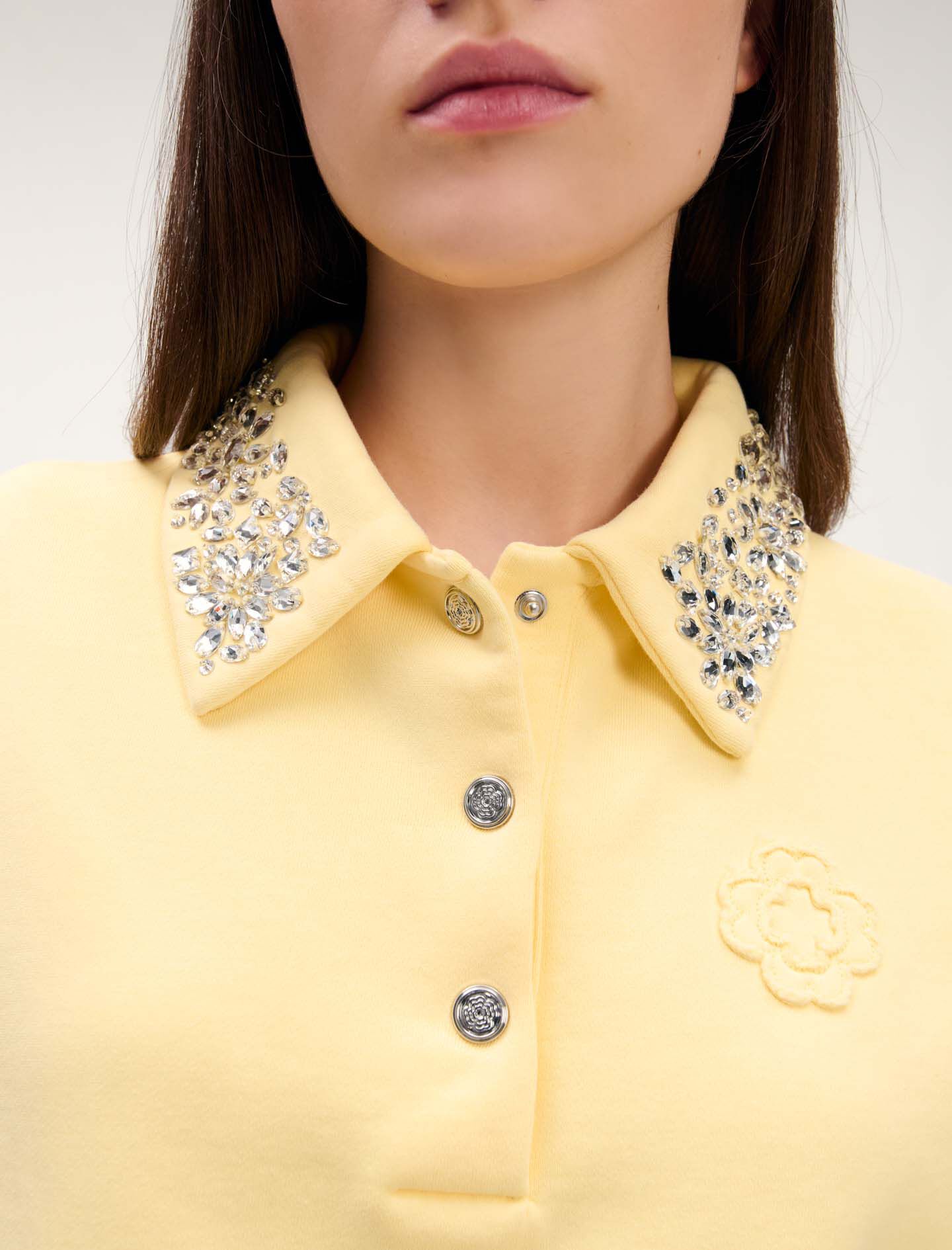 MAJE 売れ筋商品|||マージュ ニット&セーター アウター レディース Sweaters Yellow Yellow fluffy round-neck sweater Yellow / Orange For Women