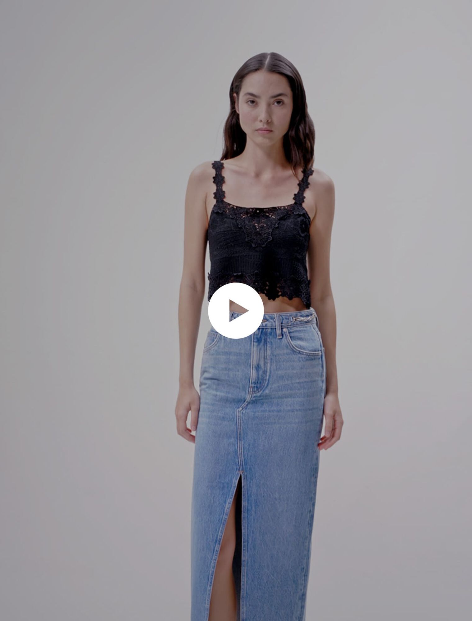 Guipure crop top
