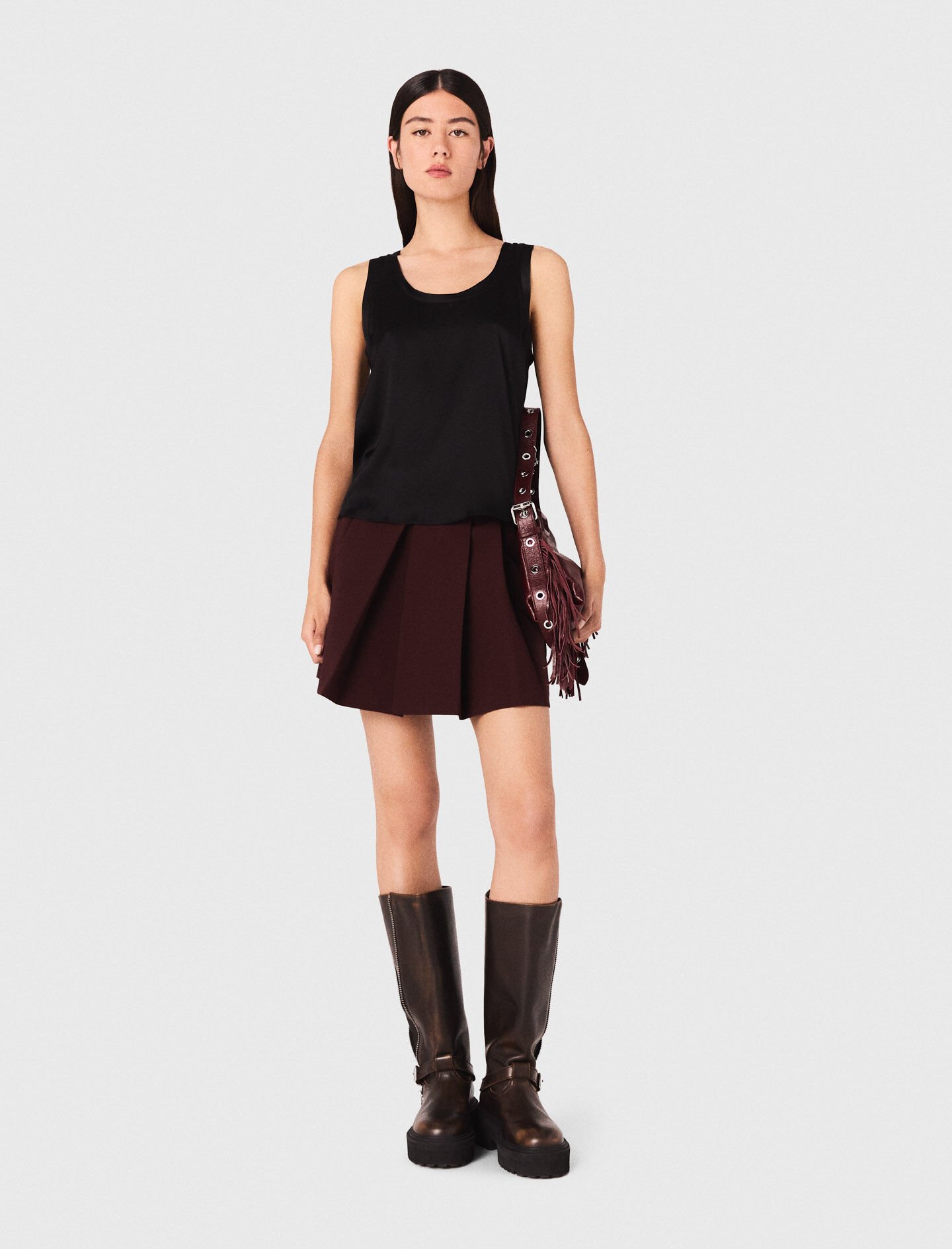 Longline wool cardigan Blue For Women | Maje