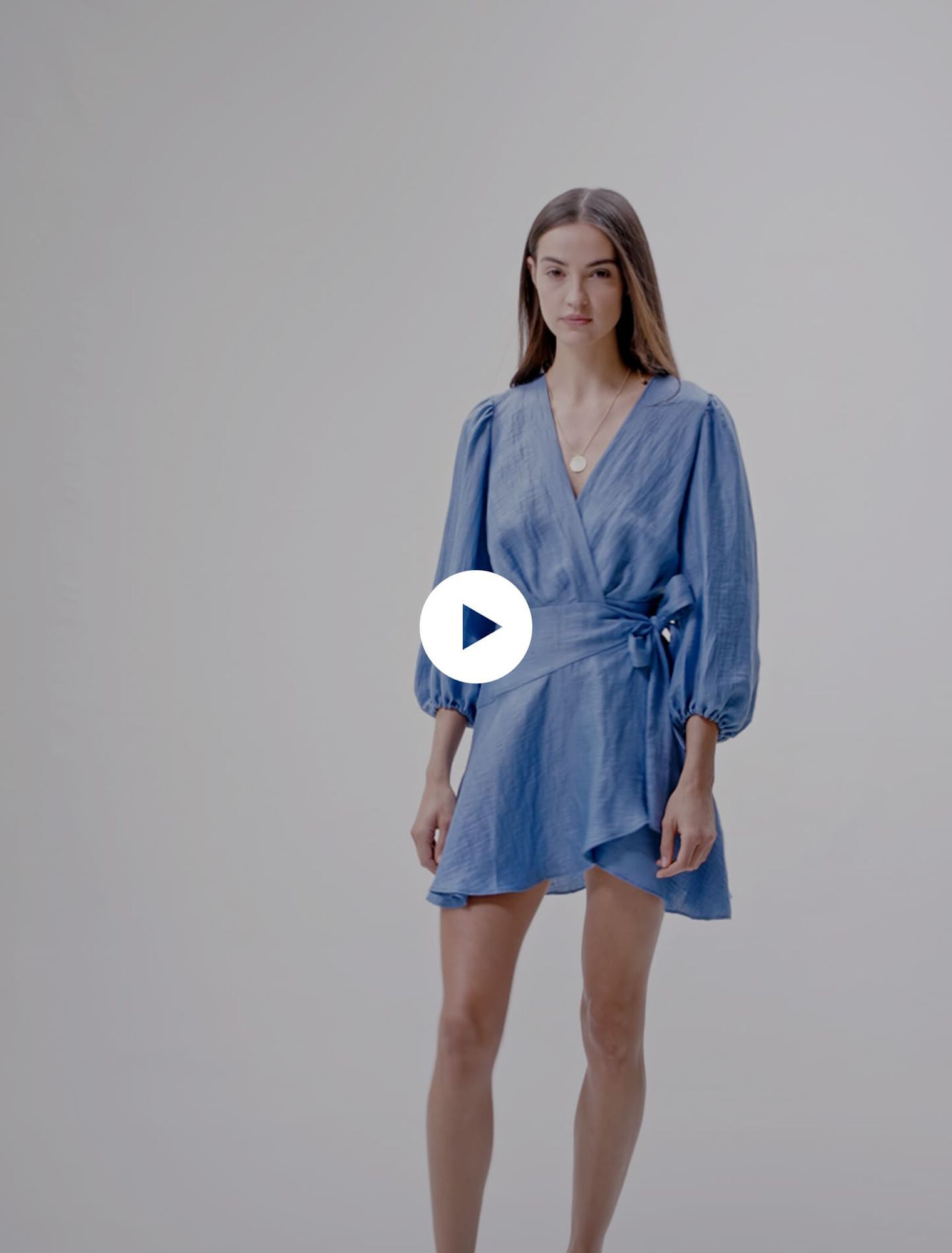 Linen wrap dress
