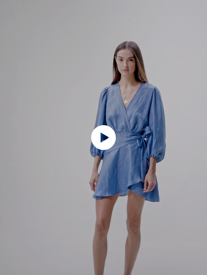 Linen wrap dress