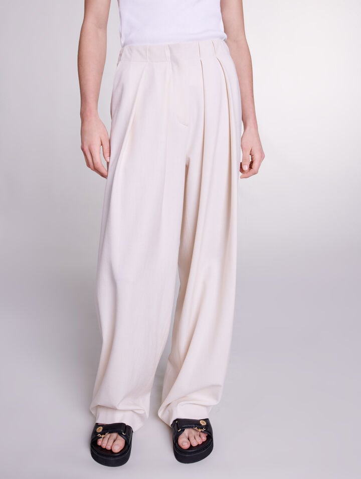 Wide-leg suit trousers