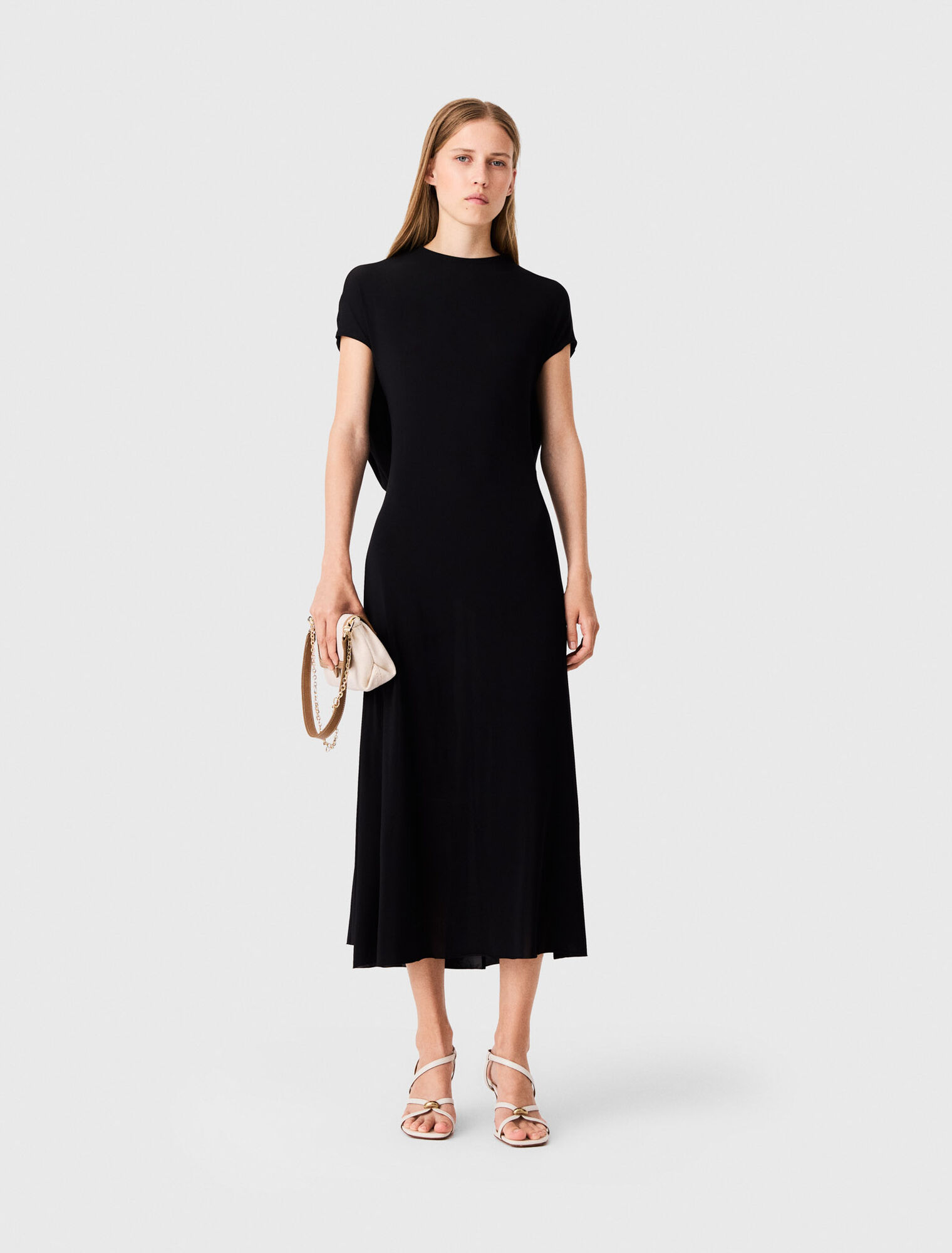 Cowl-back maxi dress