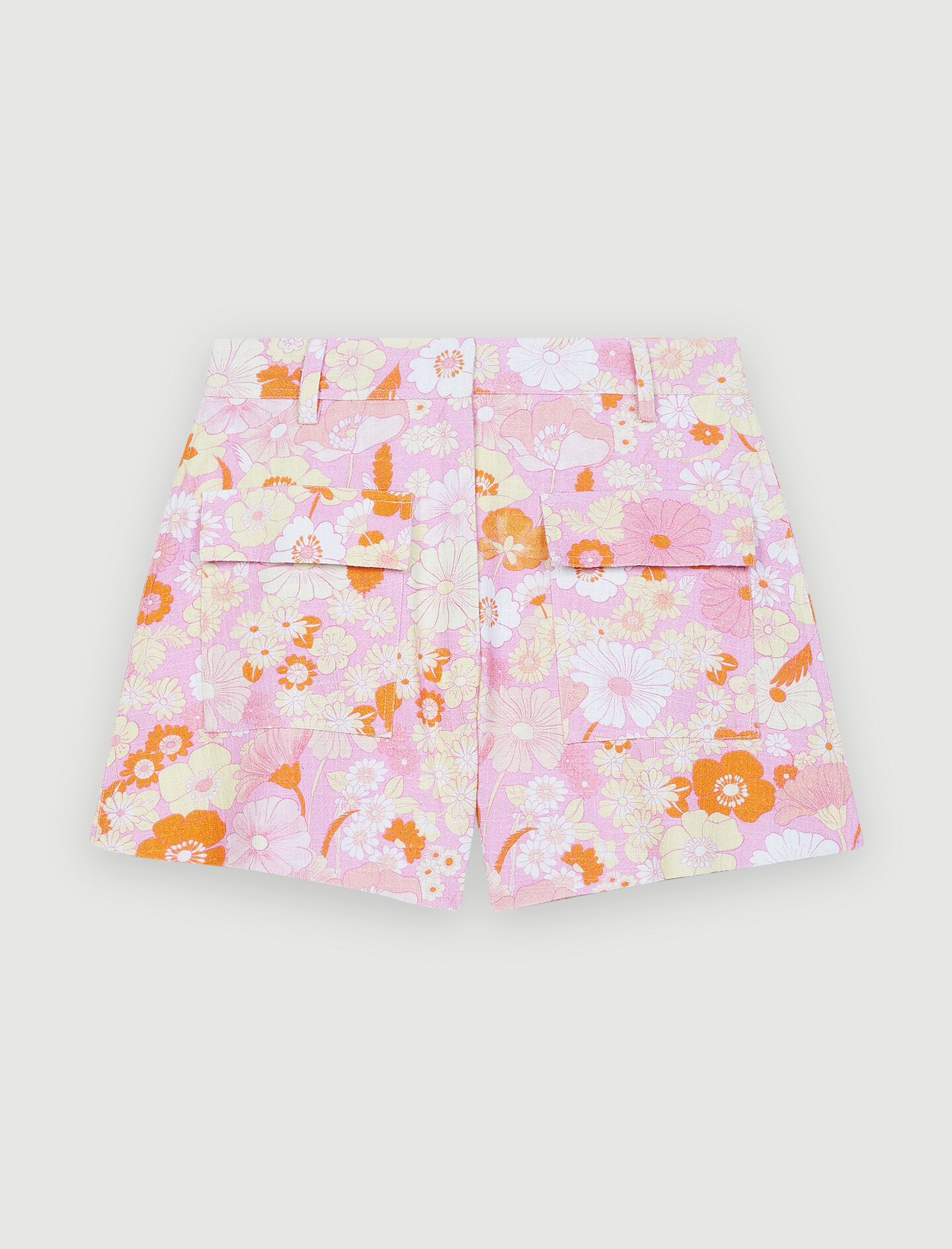 Flower Power print shorts Pink For Women | Maje