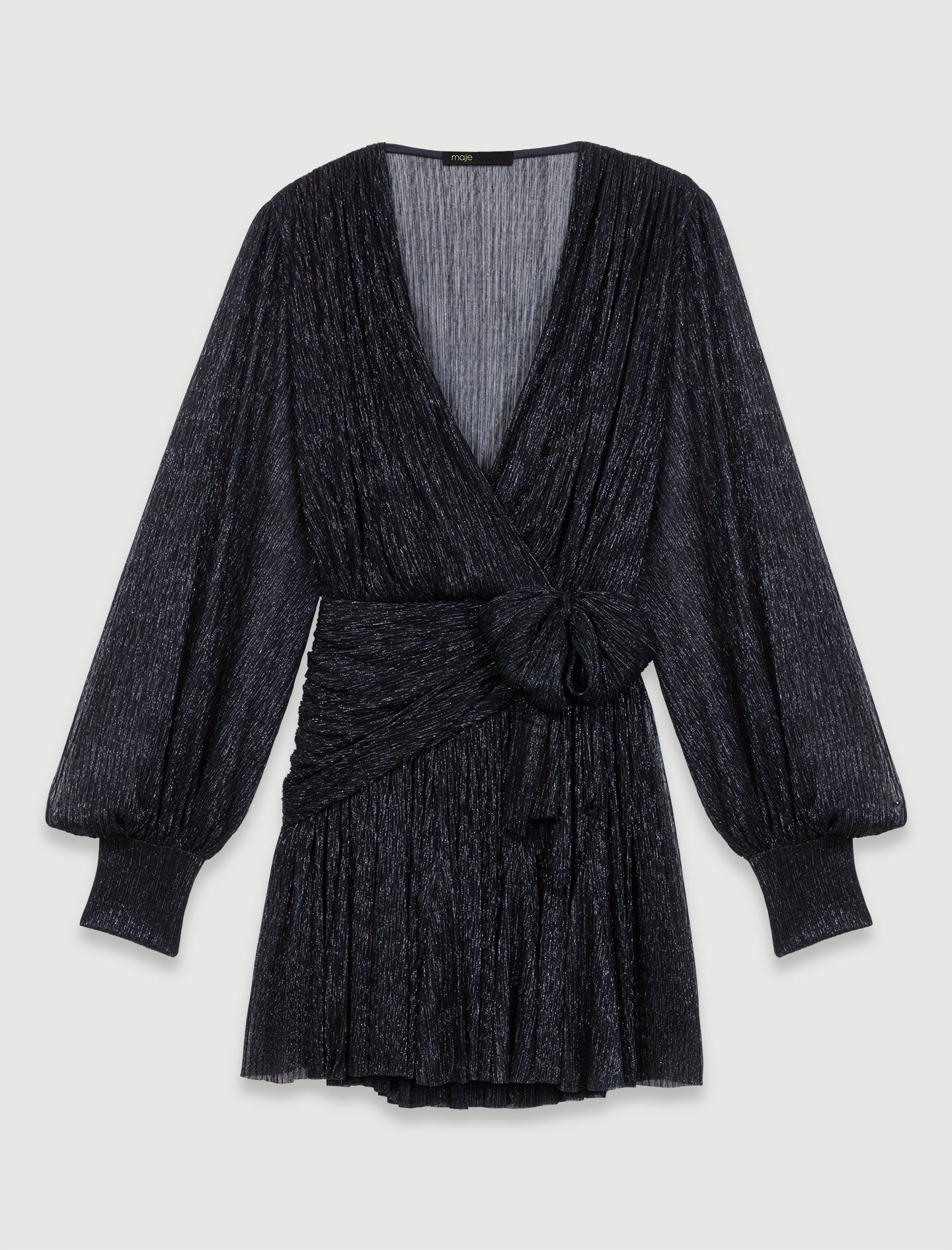 Short lamé dress Black / Gray For Women | Maje