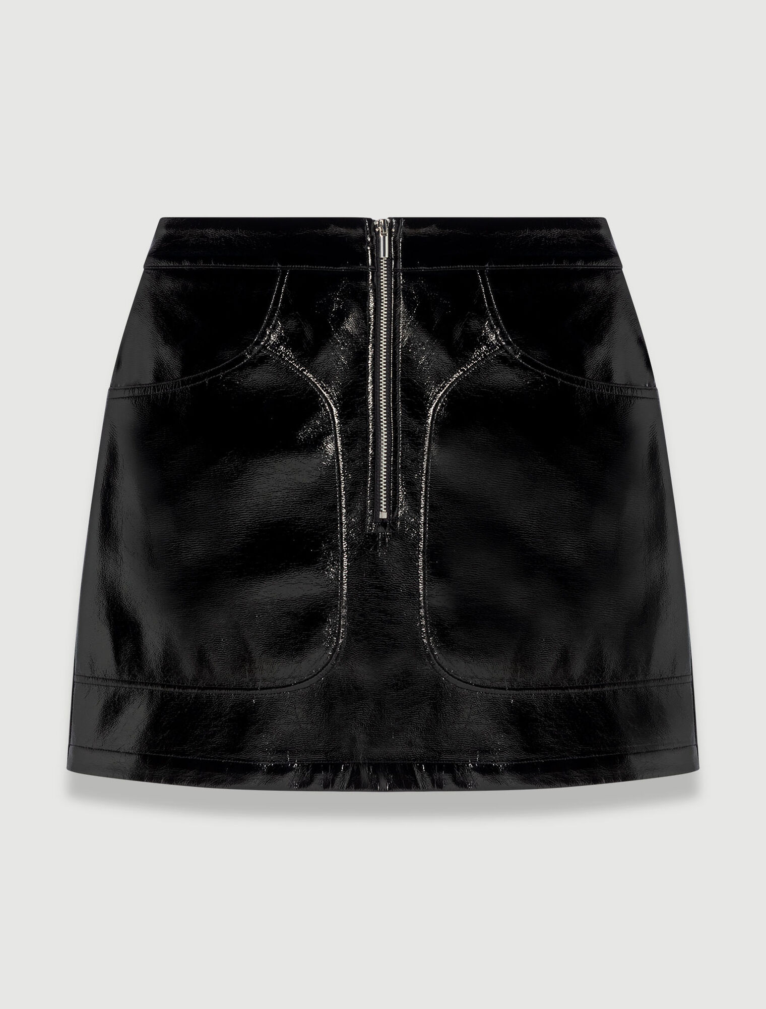 Short vinyl skirt