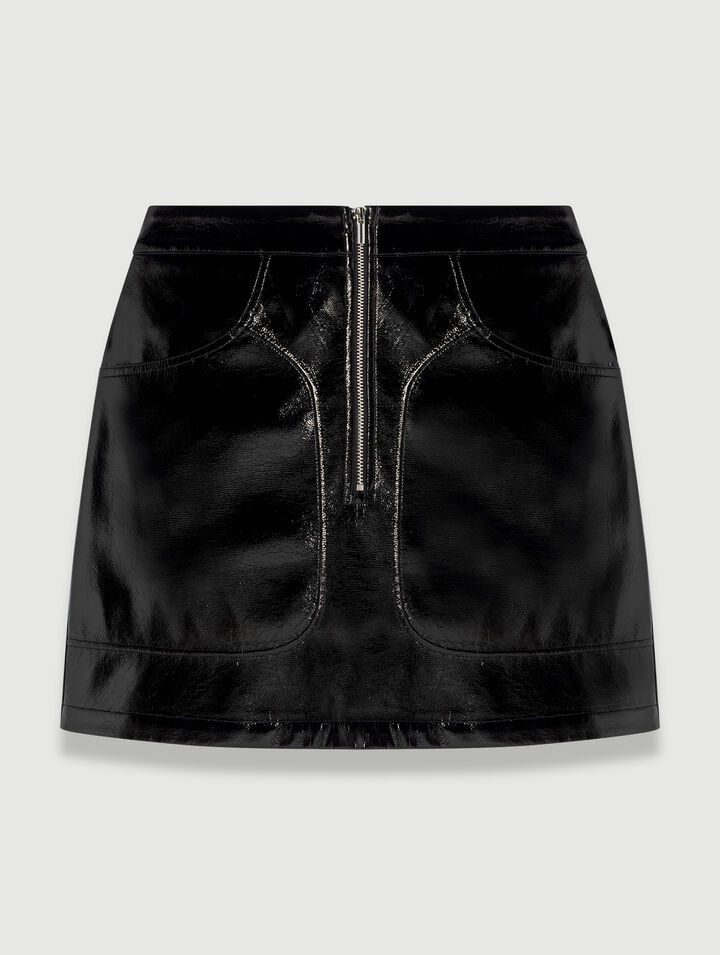 Short vinyl skirt