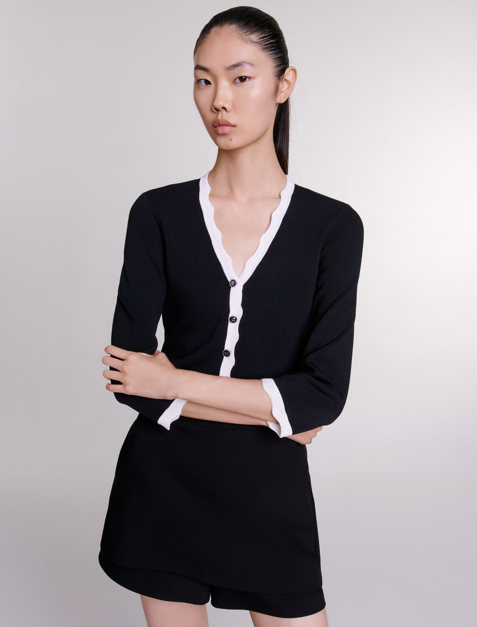 Two-tone cardigan