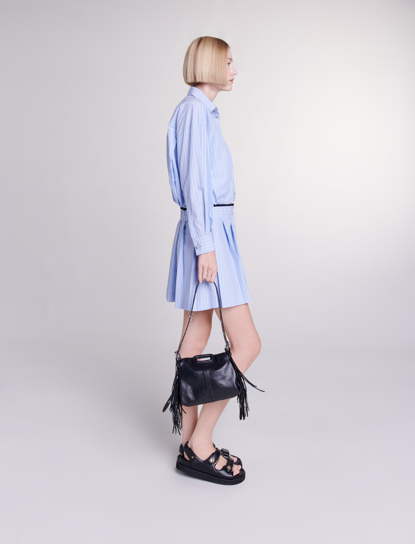 【4/4まで】Papillon Stripe Shirt Dress Mサイズ Maje_MFPRO03476-0183_H_1.jpg?