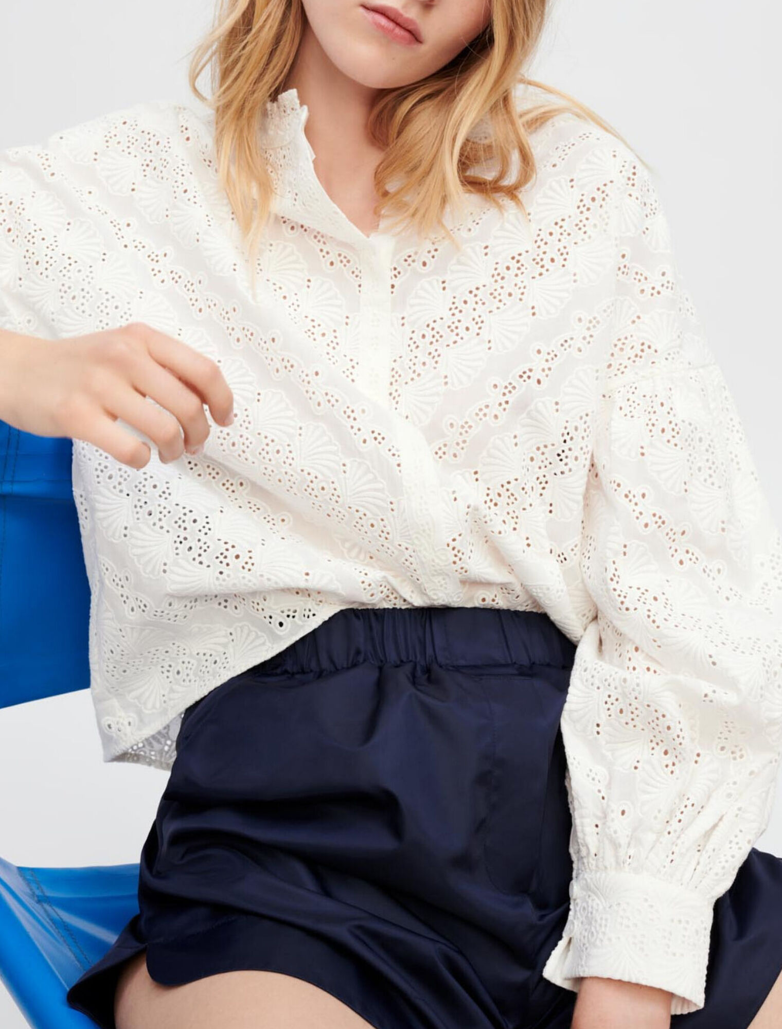 Embroidered cotton shirt
