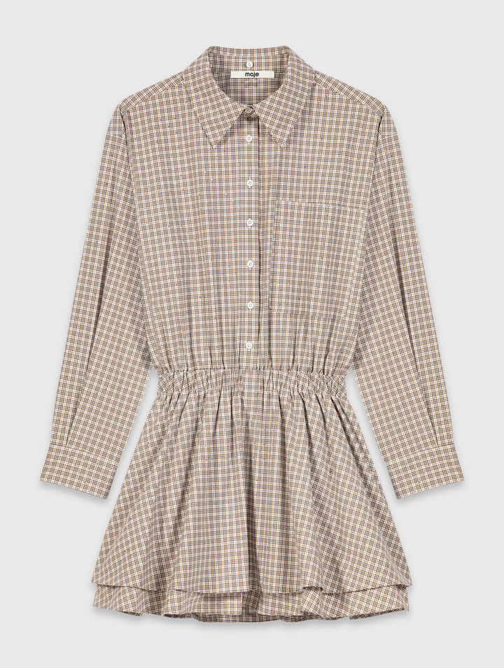 Short rhinestone checked dress