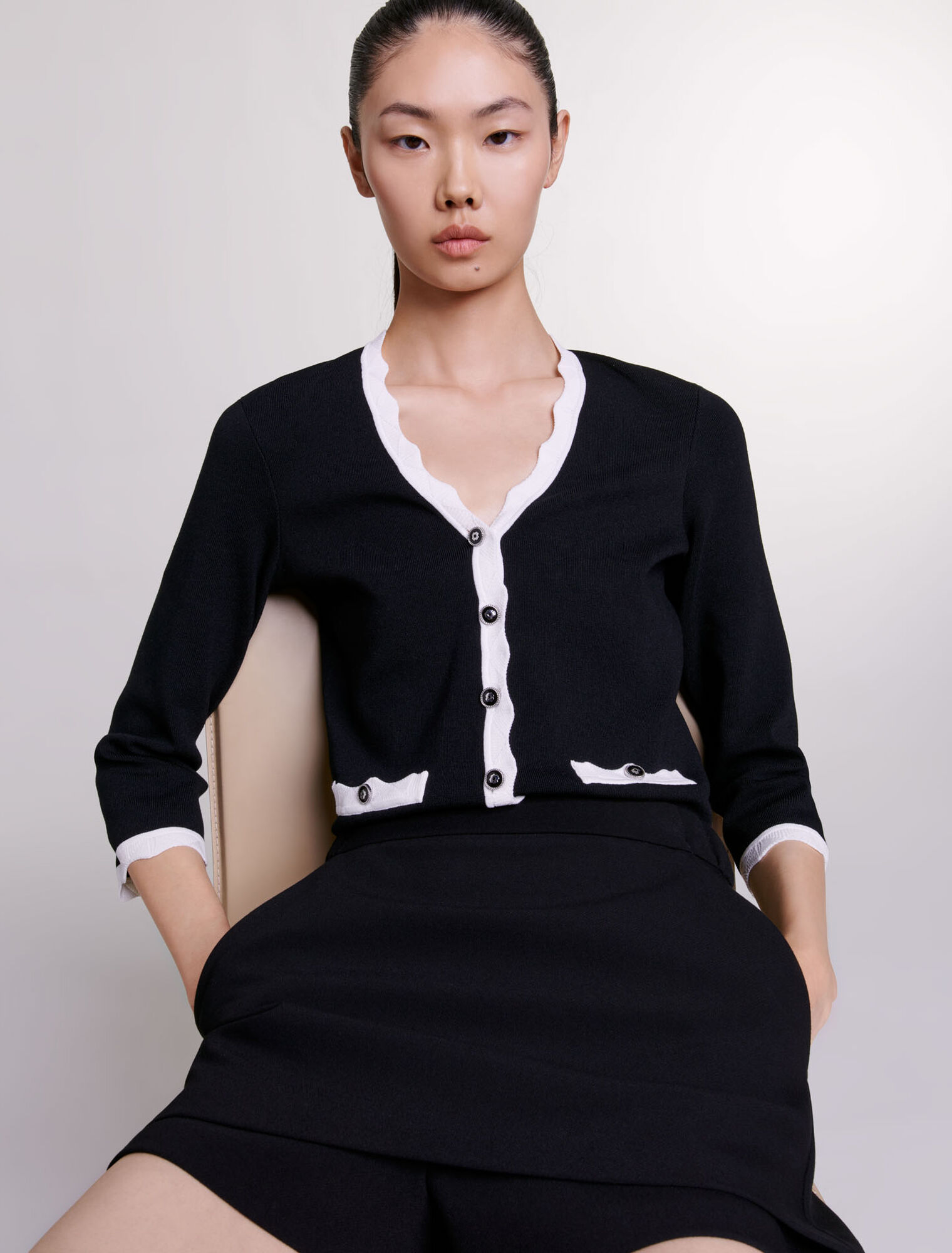 Two-tone cardigan