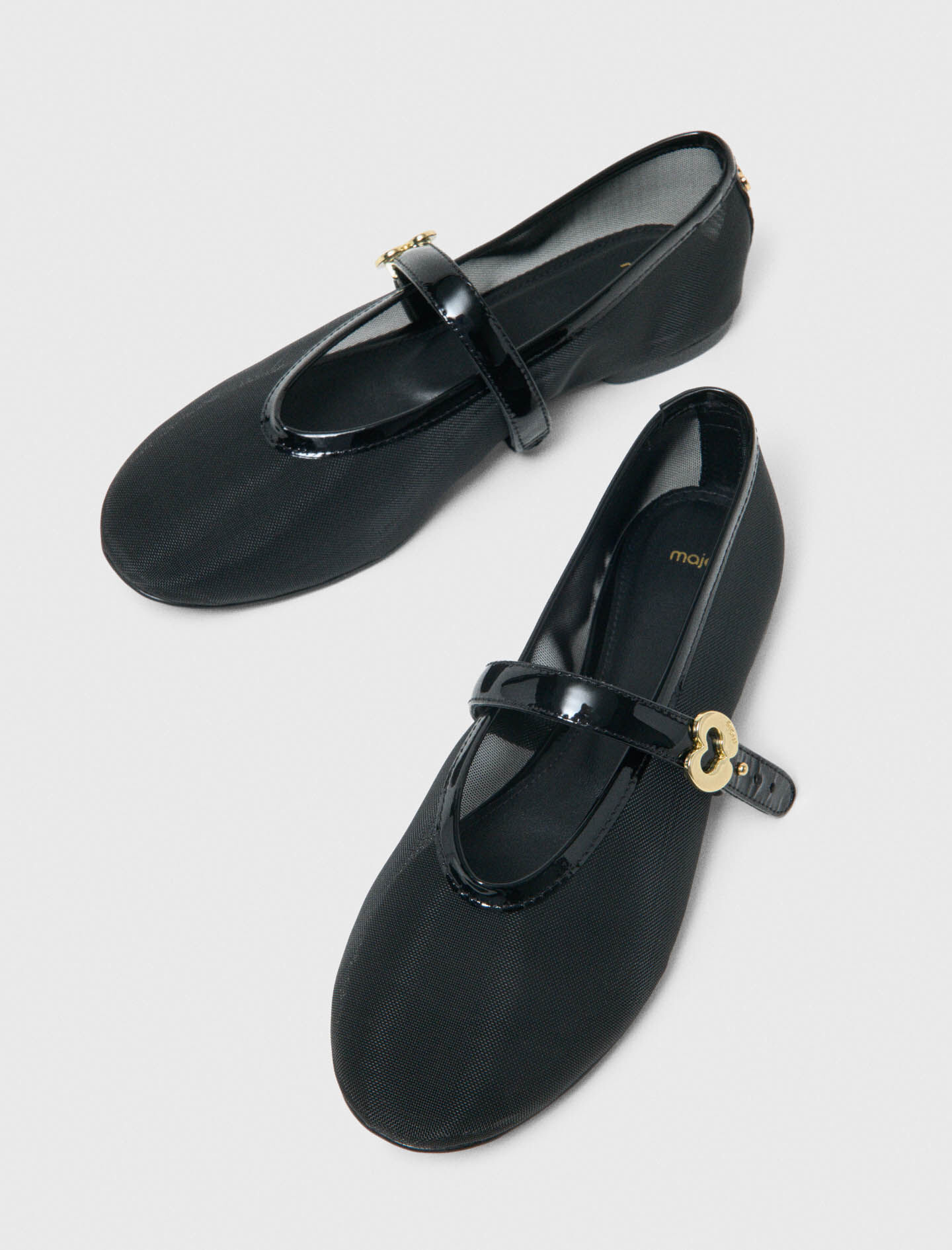 Metallic leather sneakers Black / Gray For Women | Maje