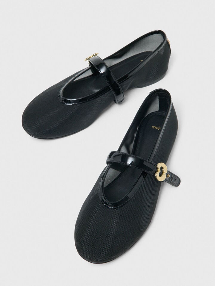 Mesh ballet flats