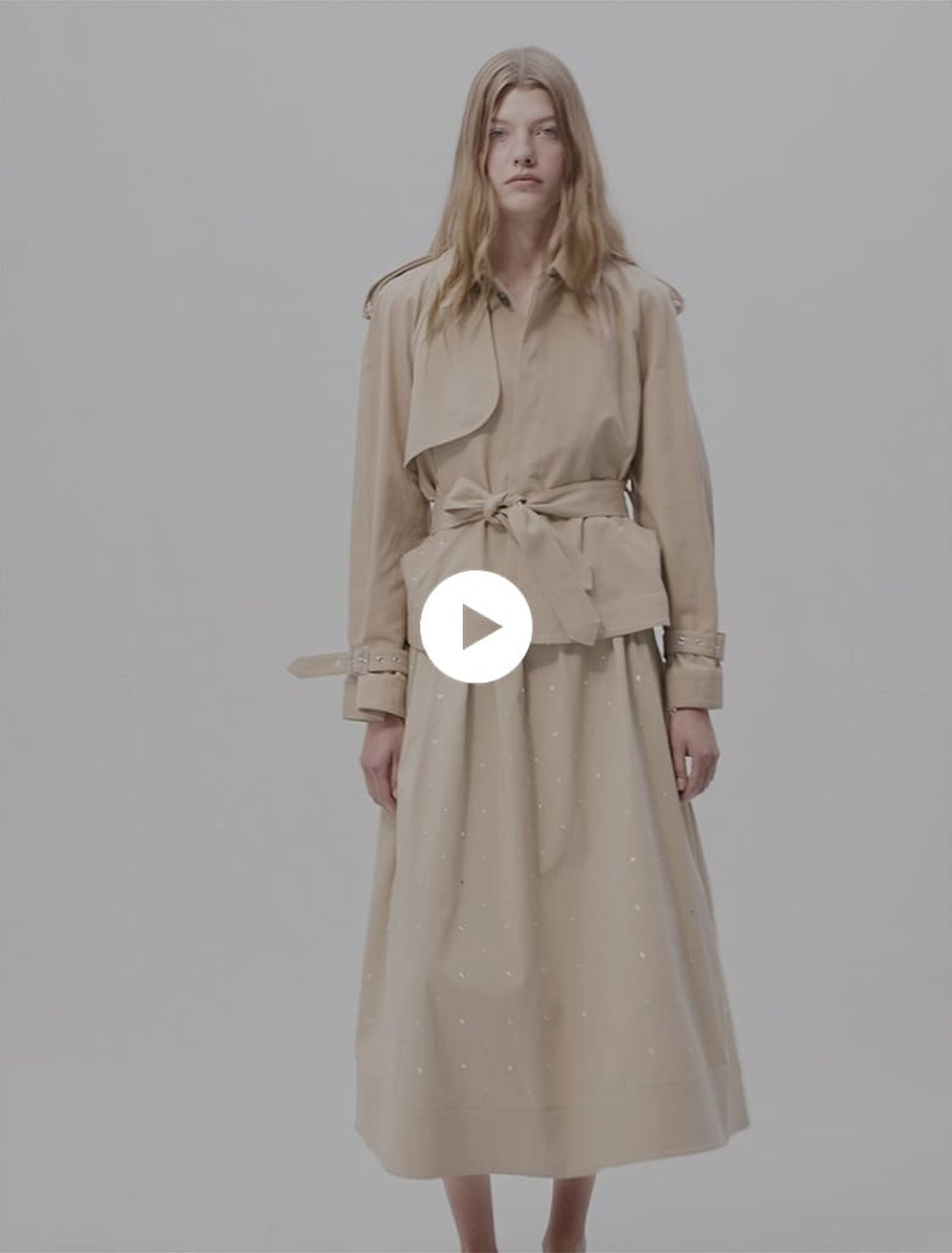 Short studded trench coat