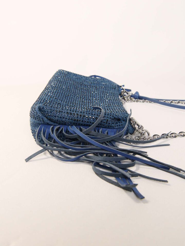 Miss M Pouch denim clutch bag