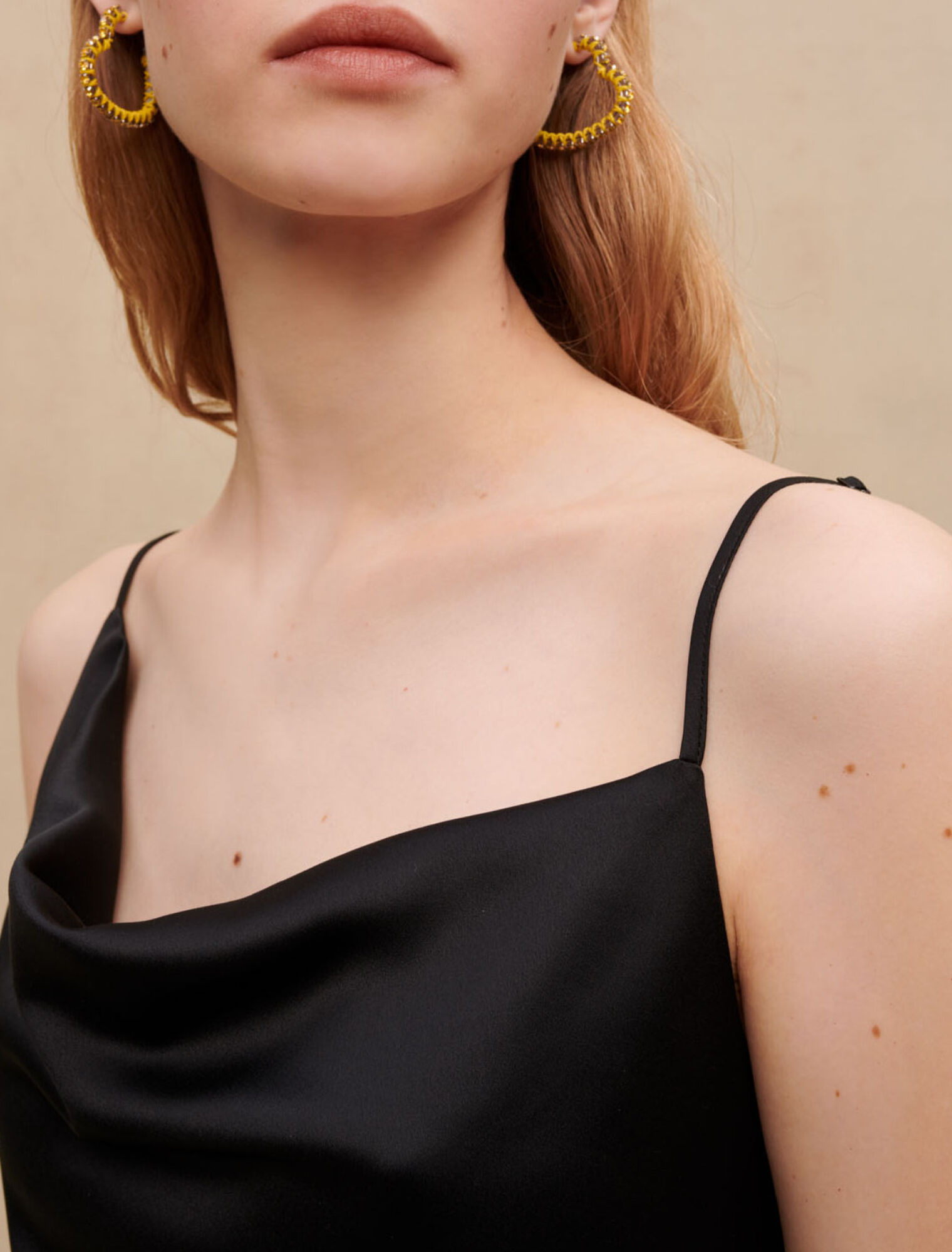 Long draped slit dress