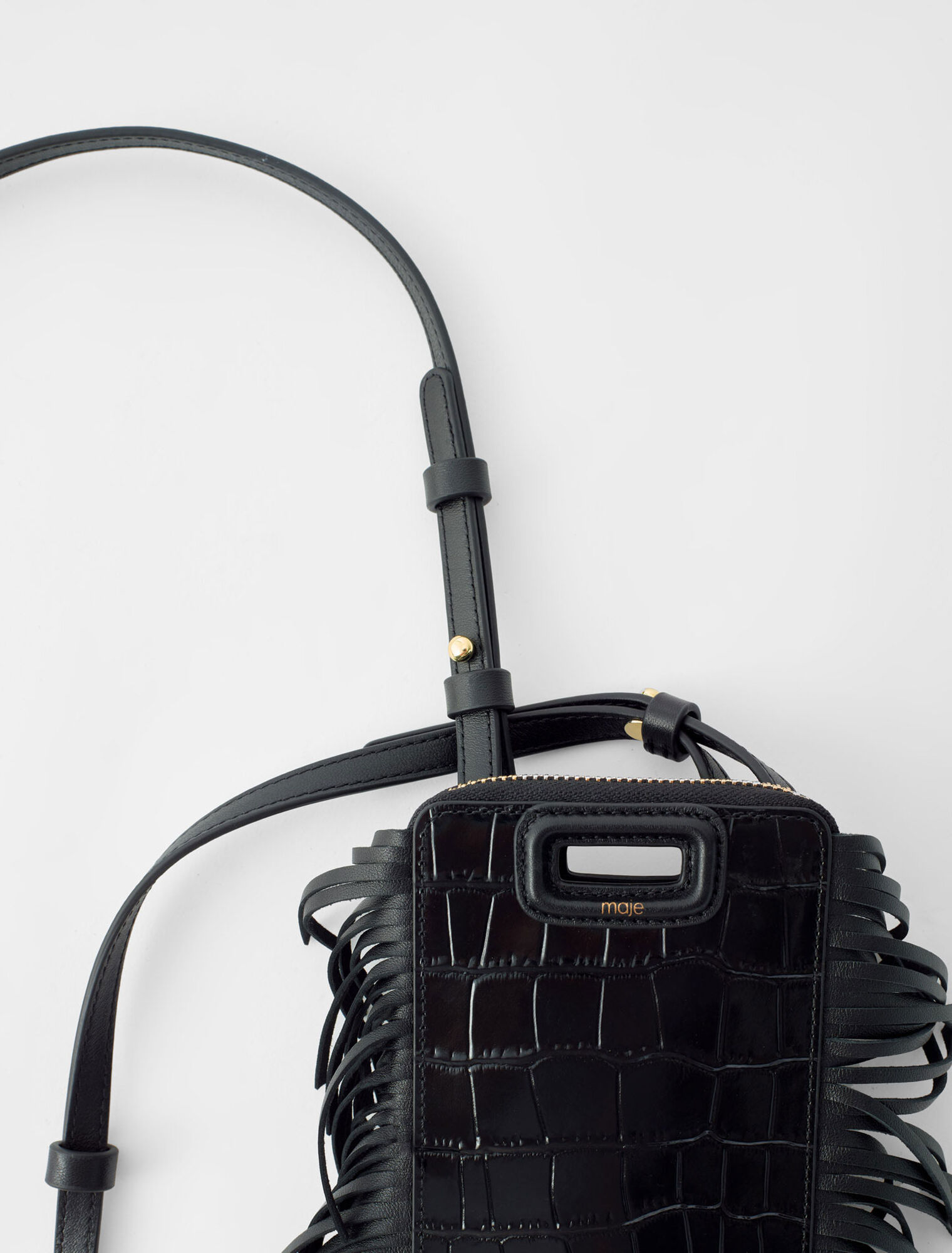 Embossed leather M phone case