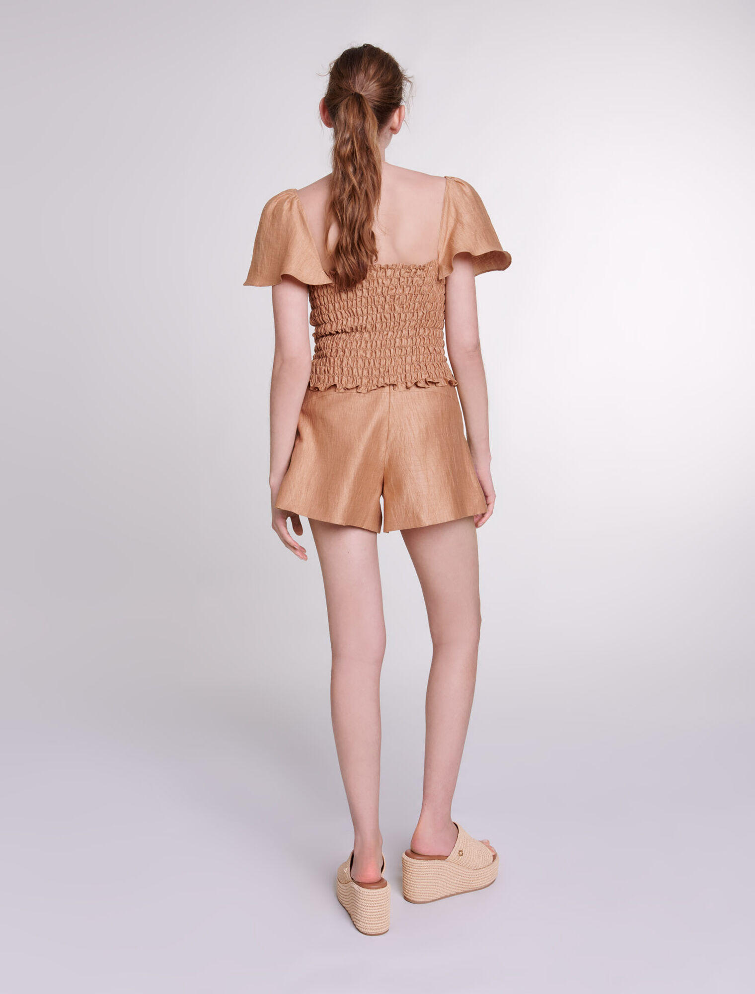 Ruffled linen top