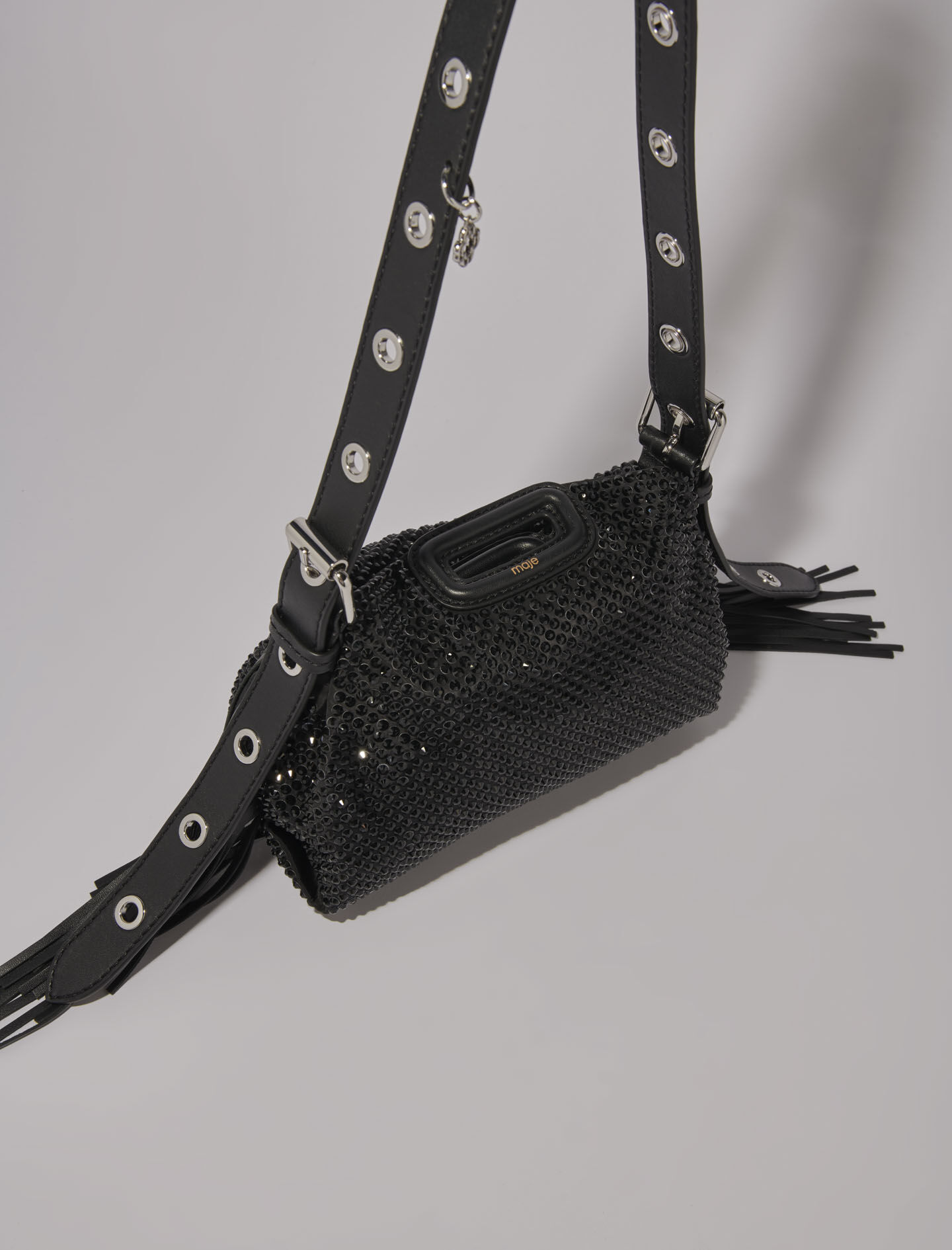 Crackled leather Miss M Mini bag Red For Women | Maje