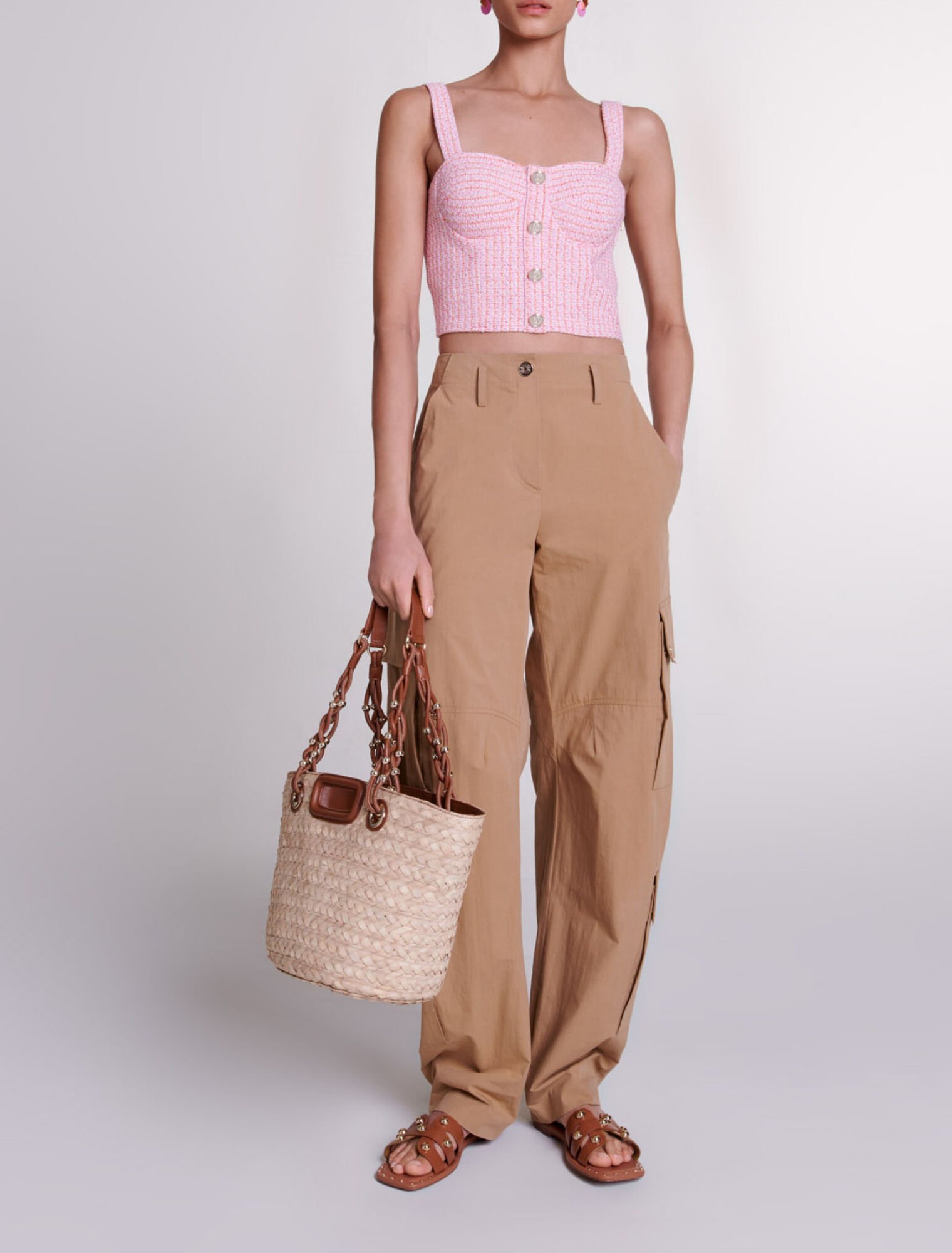 Tweed crop top