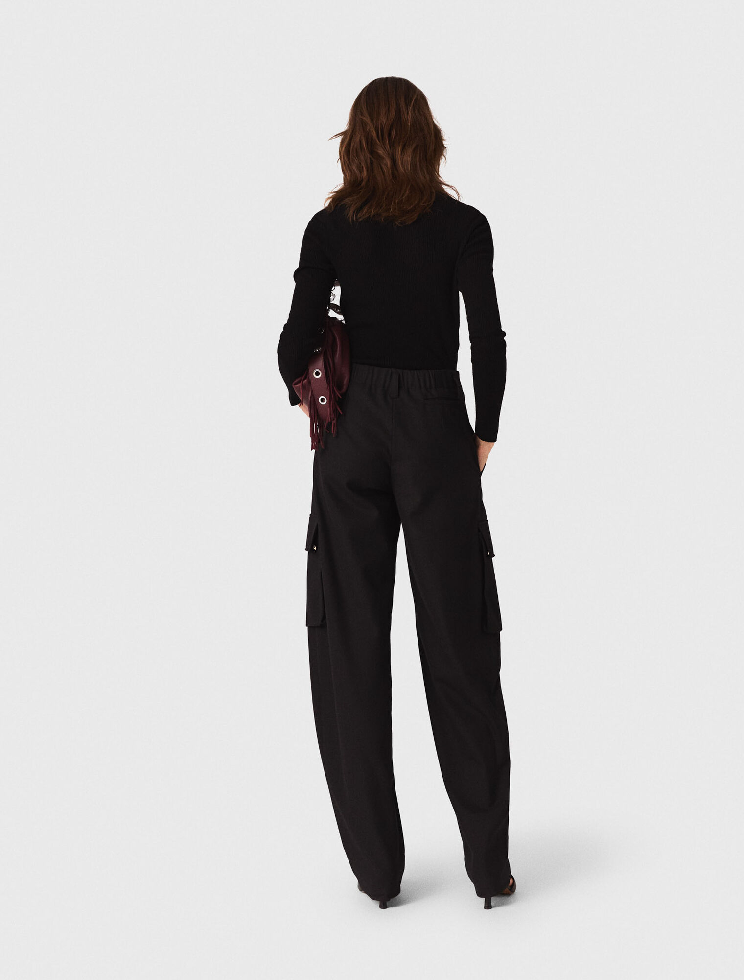 Second-skin sweater with a high neck