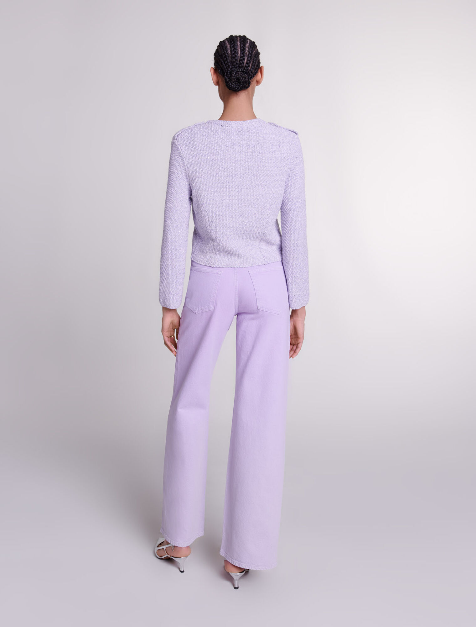 Faded wide-leg jeans