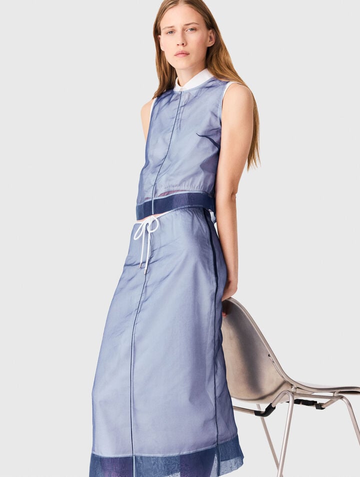 Cotton and removable organza skirt