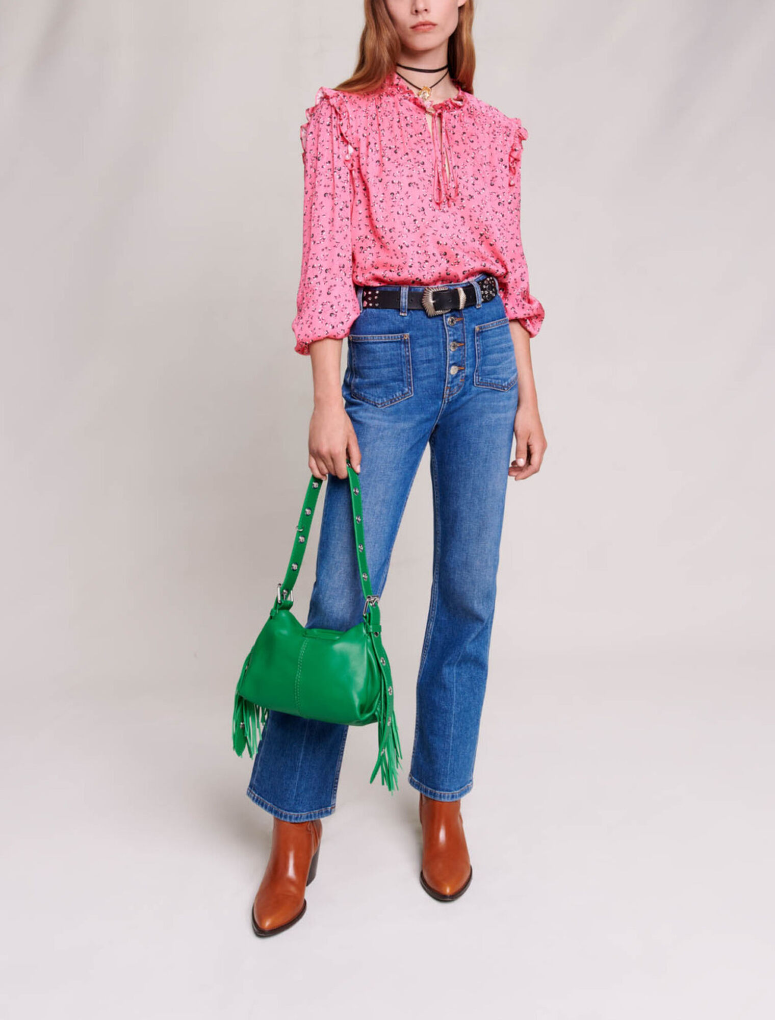 Flower print blouse