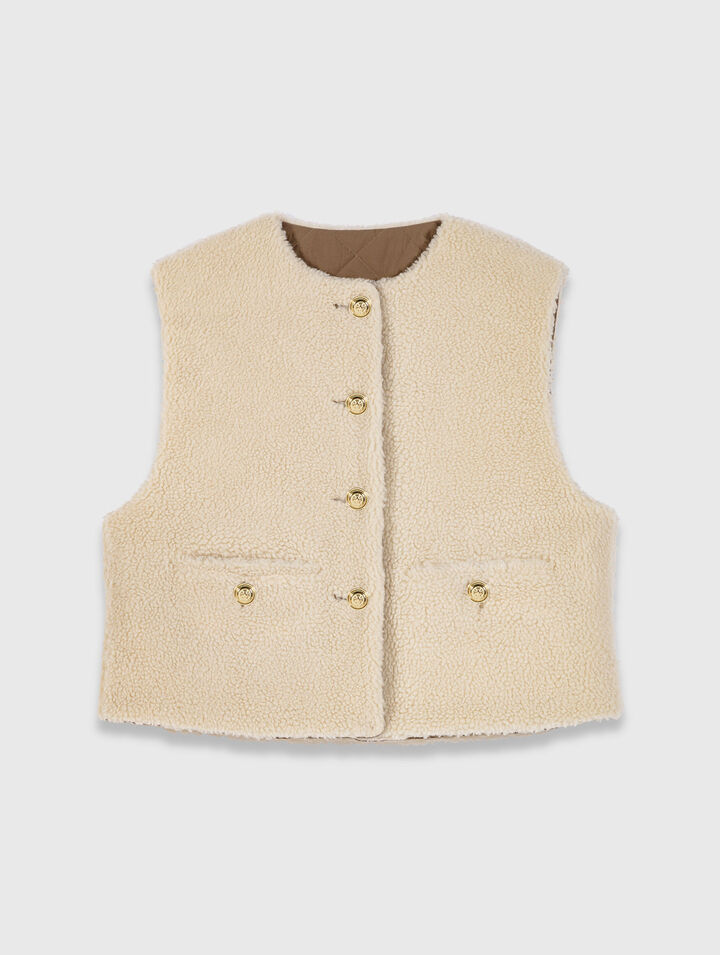 Short sleeveless puffer jacket