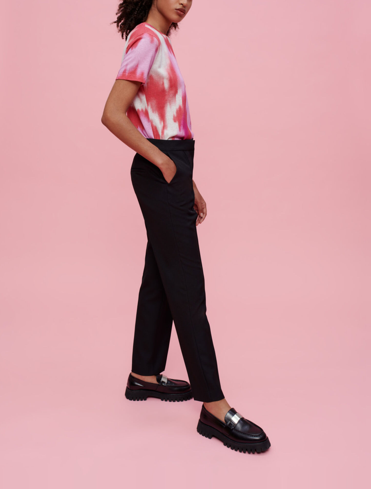 Straight-leg suit pants