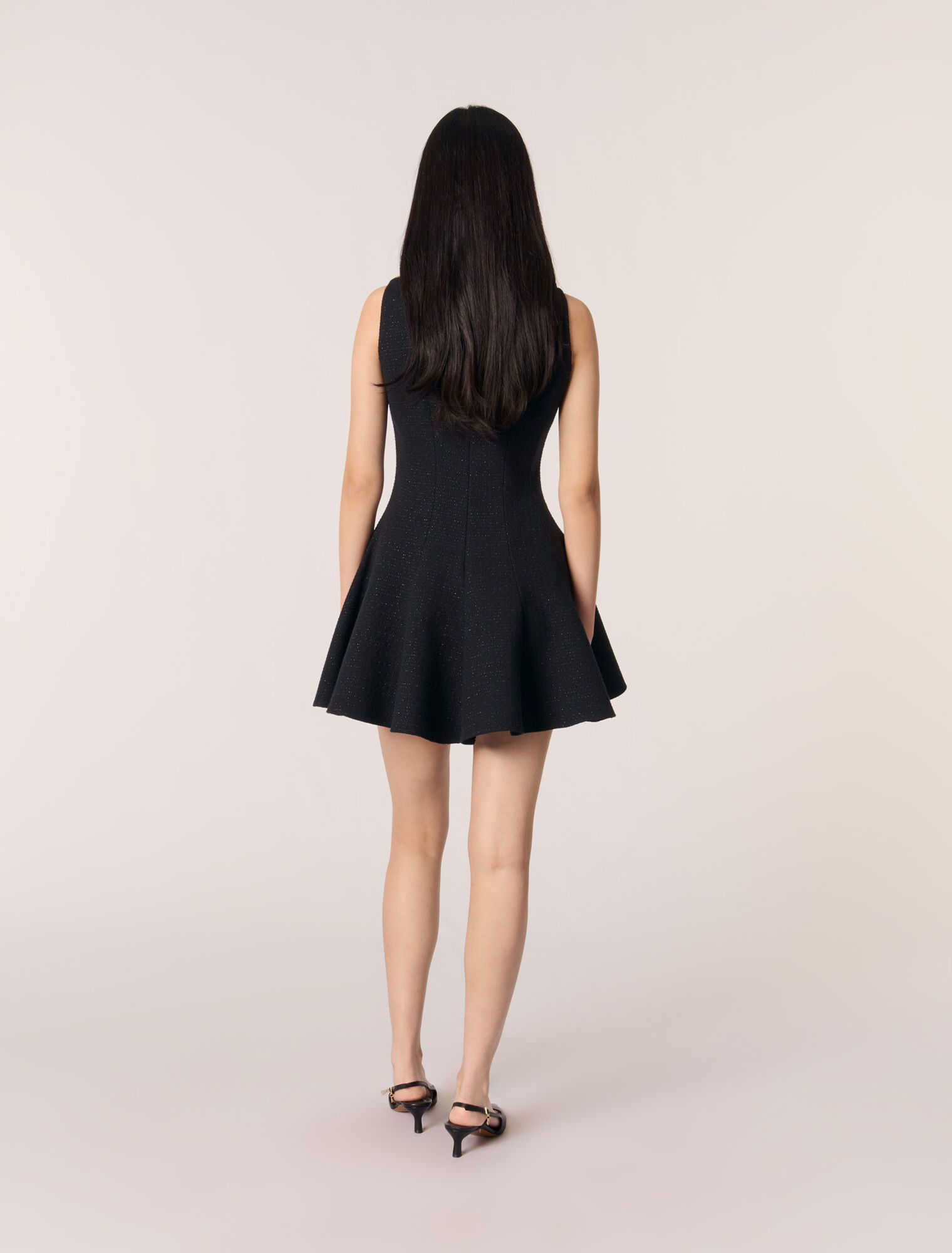 Mini flared tweed dress