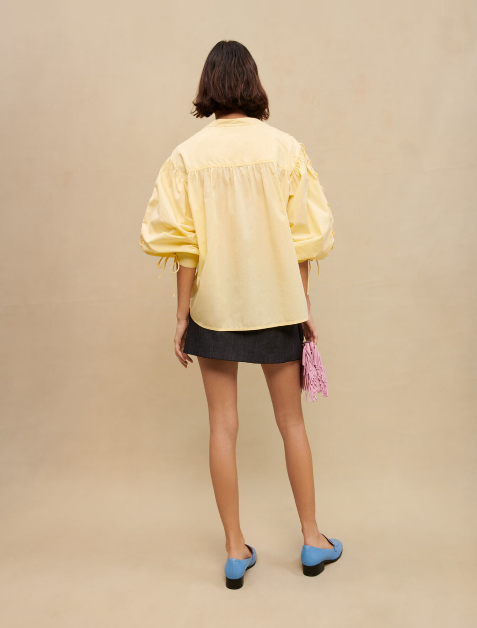 Medieval laced cotton shirt