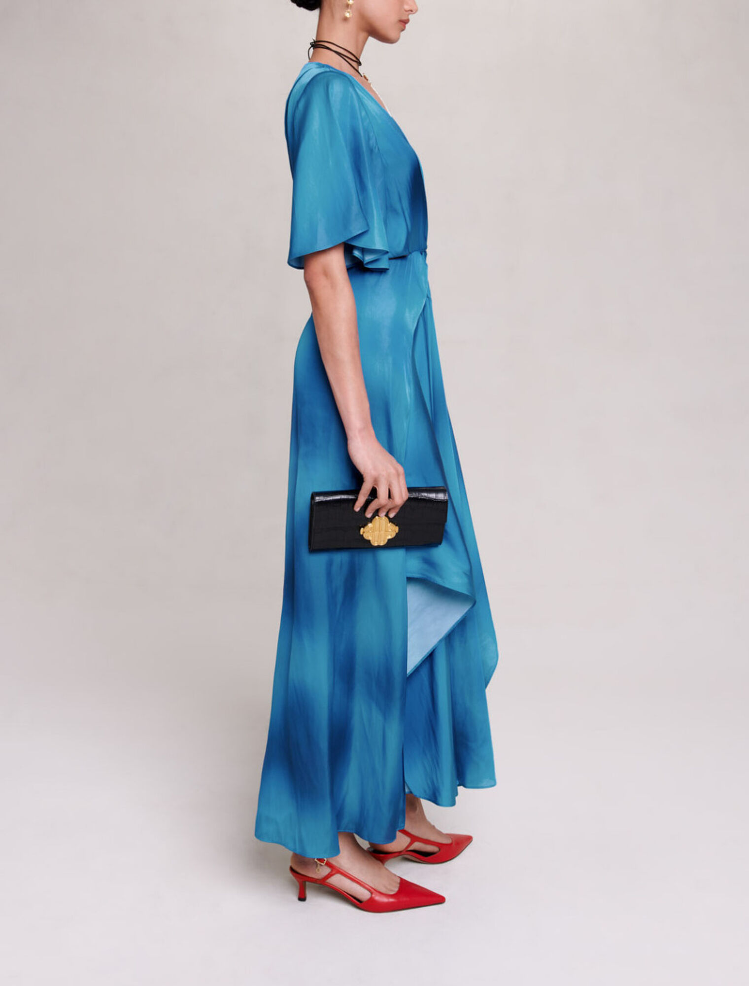 Satin-look maxi dress