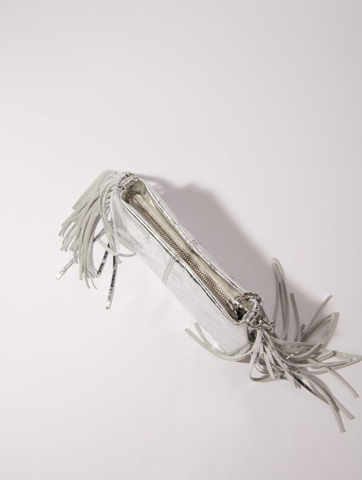 Miss M leather clutch bag