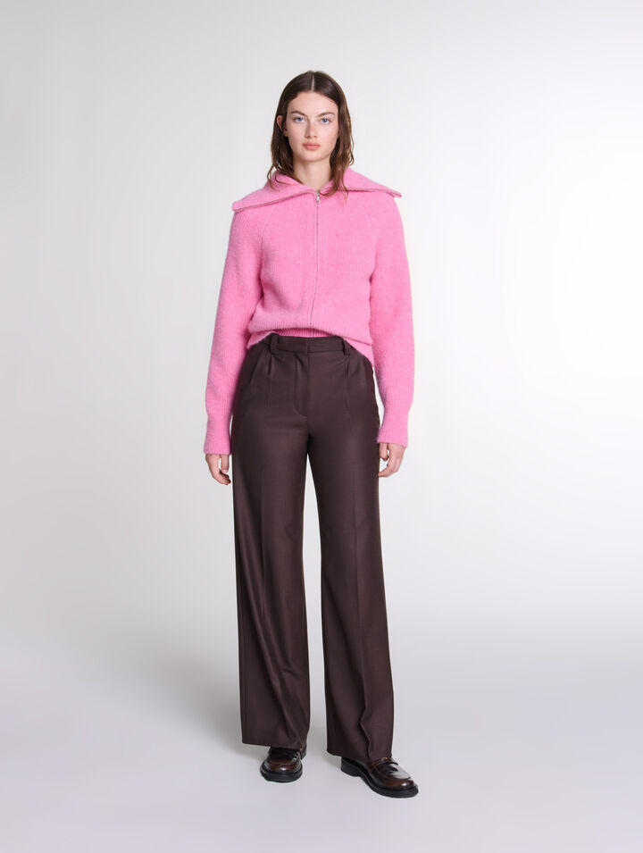 Wide-leg suit trousers