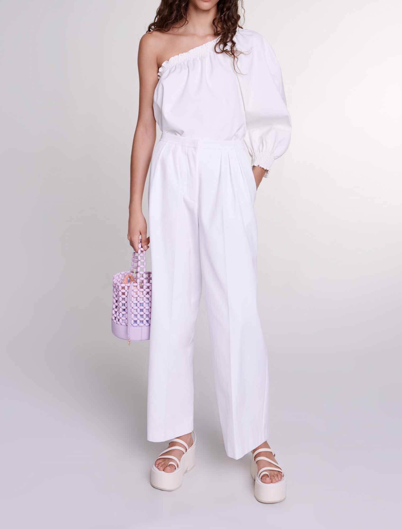 Leather platform sandals