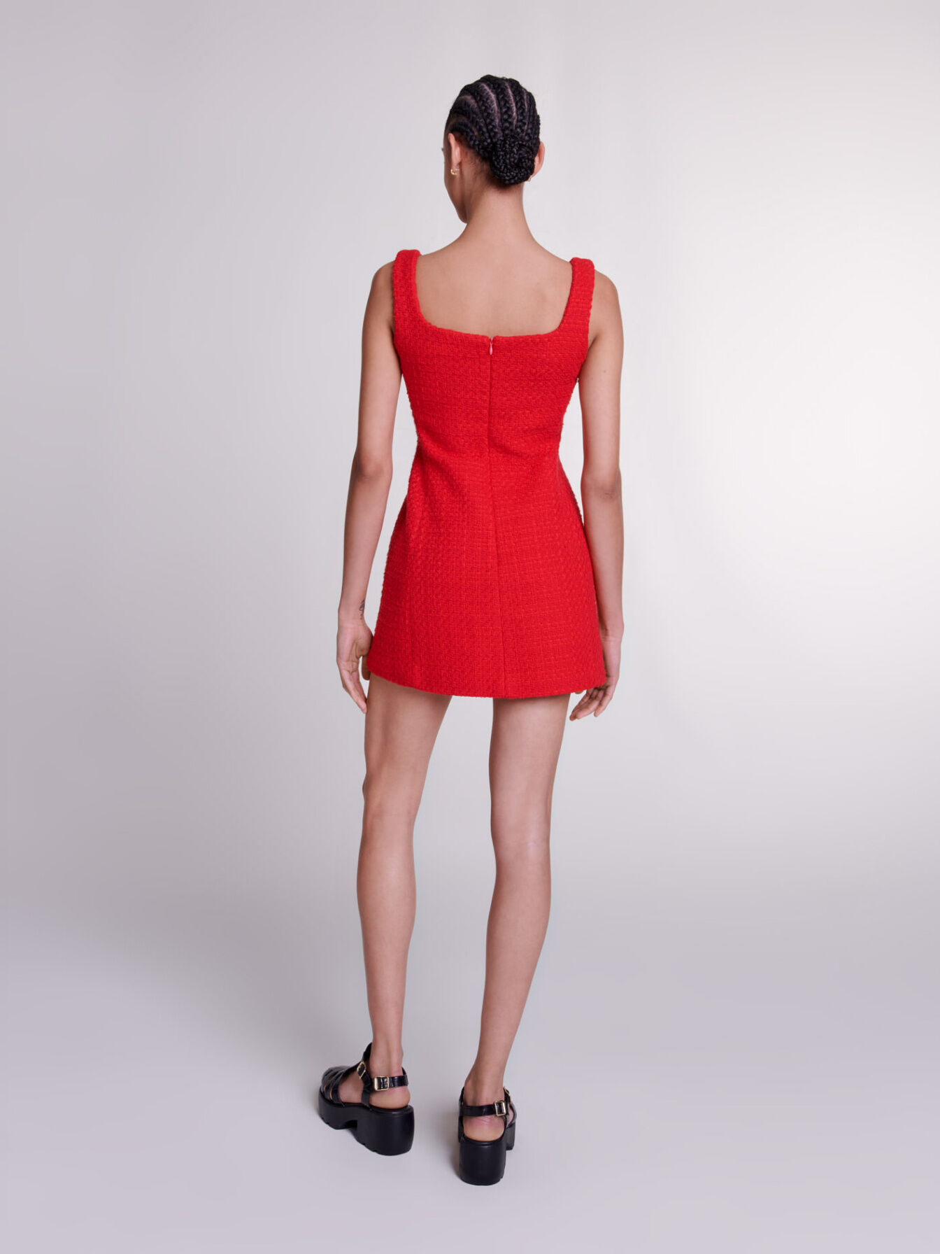 Short tweed dress Red For Women | Maje